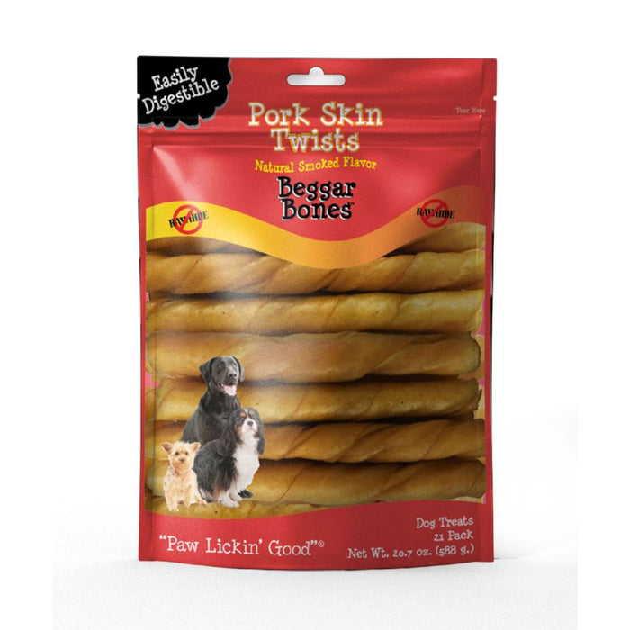 Savory Prime Beggar Bone Pork Skin Twists 1ea/21 pk