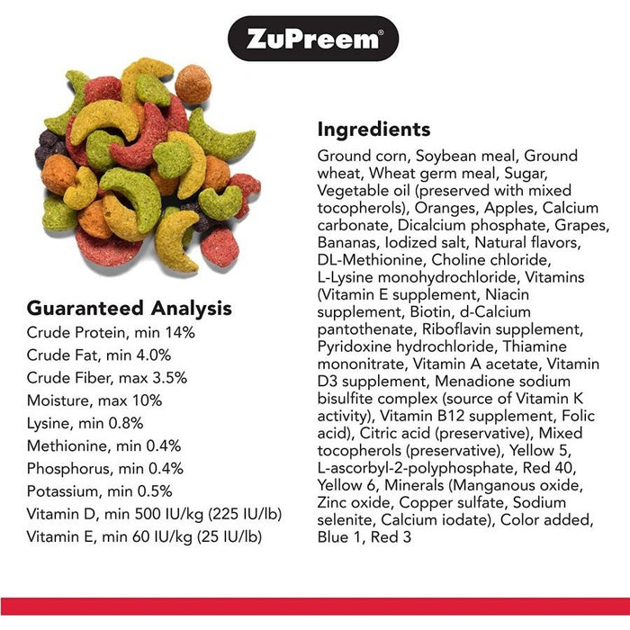 ZuPreem FruitBlend Bird Food Large Birds, 1ea/3.5 lb