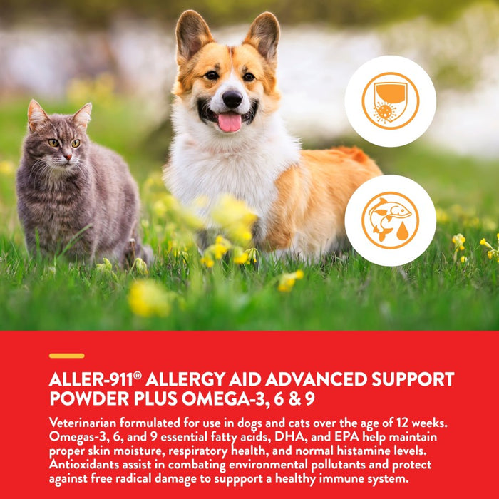 NaturVet Aller-911 Advanced Allergy Aid Formula Powder 1ea/9 oz
