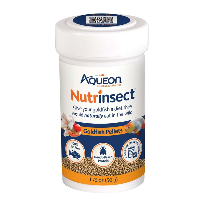 Aqueon Nutrinsect Fish-Free Fish Food Goldfish Pellets, 1ea/1.76 oz