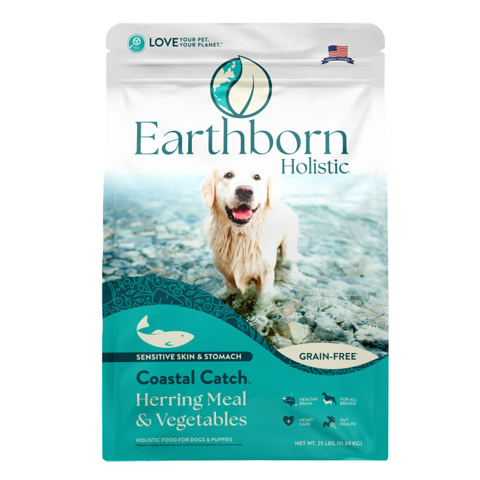 Earthborn Holistic Coastal Catch Grain-Free Dry Dog Food Herring Meal & Vegetables, 1ea/25 lb