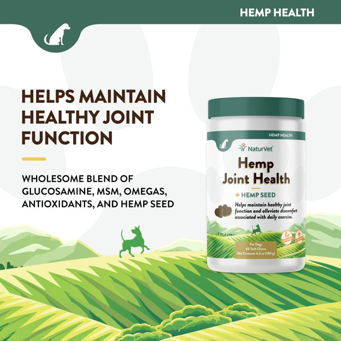 NaturVet Hemp Joint Health Soft Chews 1ea/60 ct