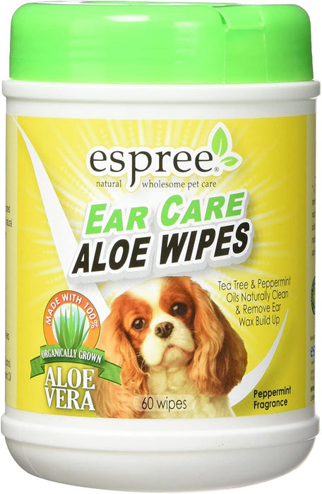 Espree Ear Care Aloe Wipes for Dogs 1ea/60 ct