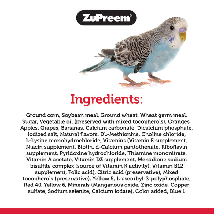 ZuPreem FruitBlend Bird Food Small Birds, 1ea/2 lb