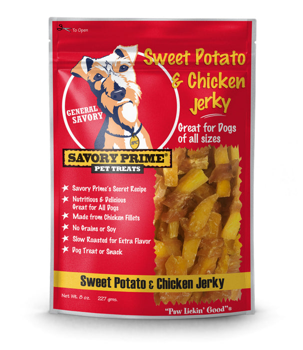 Savory Prime Jerky Treats Sweet Potato & Chicken, 1ea/8 oz