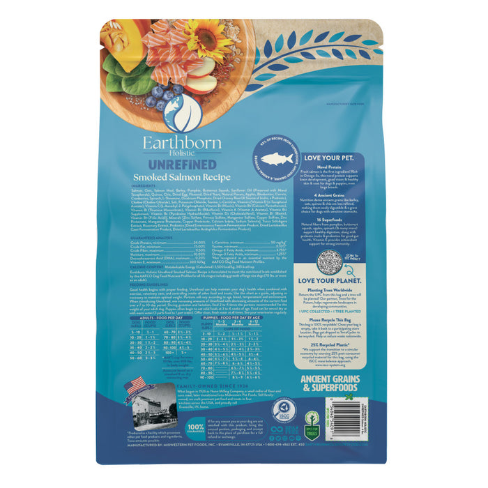 Earthborn Holistic Unrefined Ancient Grains & Superfoods Dry Dog Food Smoked Salmon, 1ea/4 lb