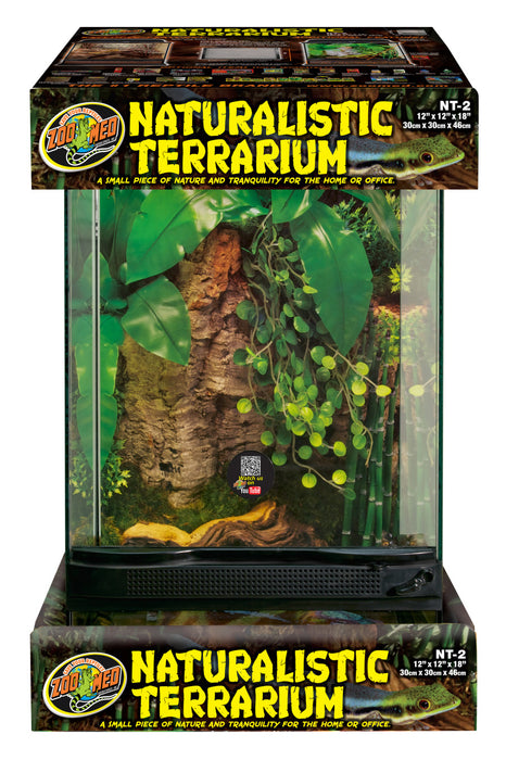 Zoo Med Naturalistic Terrarium Black, Clear, 1ea/12 In X 12 In X 18 in