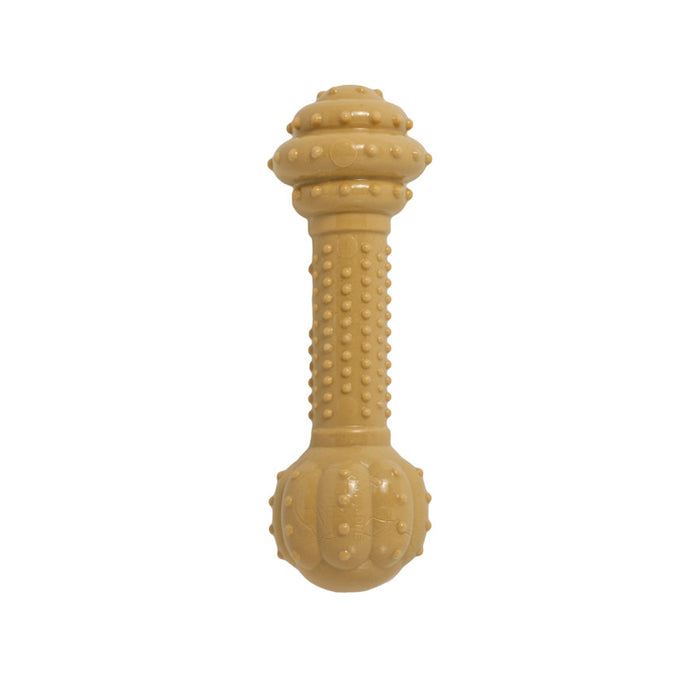 Nylabone Barbell Power Chew Durable Dog Toy Peanut Butter, 1ea/Large - Up To 50 lb