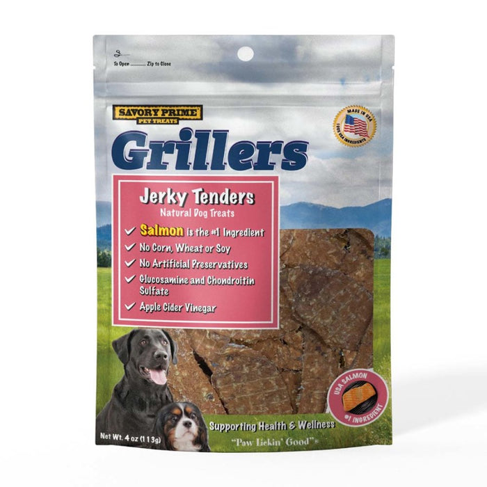 Savory Prime Girllers Jerky Tenders Dog Treats Salmon, 1ea/4 oz