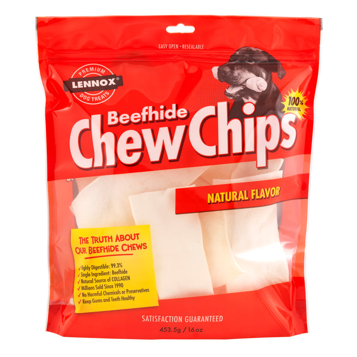 Lennox Beefhide Chew Chips Dog Treat Natural, 1ea/16 oz