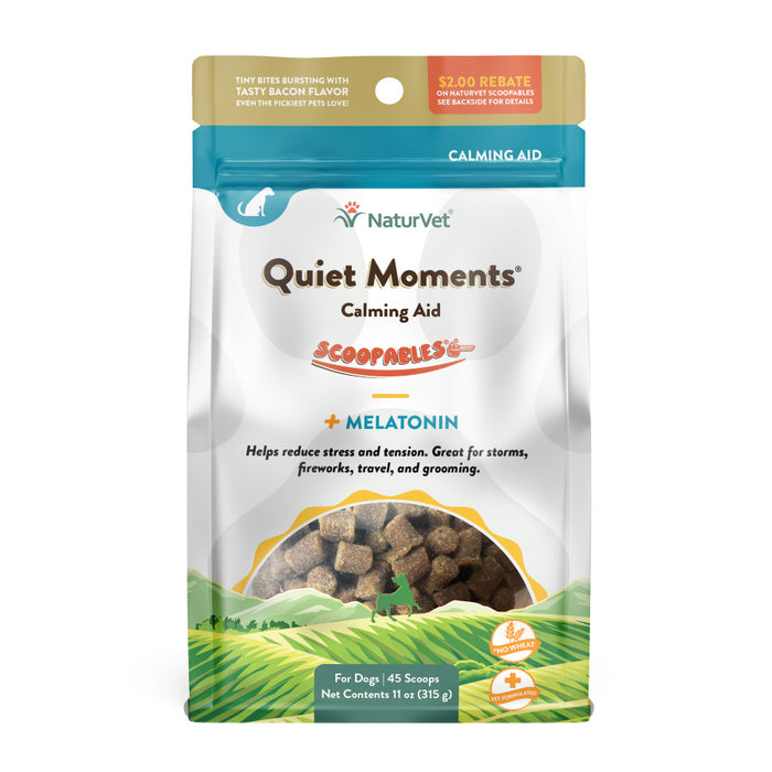 NaturVet Scoopables Quiet Moments Calming Aid +Melatonin For Dogs 1ea/11 oz