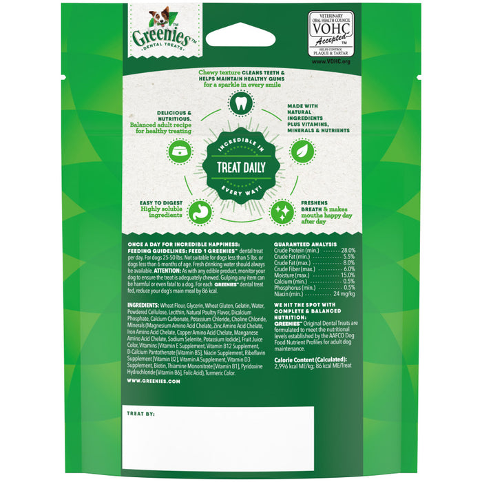 Greenies Dog Dental Treats Original, 1ea/3 oz, 3 ct, Regular