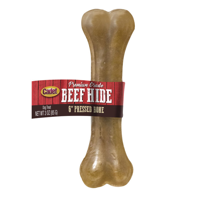 Cadet Premium Grade Pressed Beef Hide Bones 1ea/6 in, 1 pk