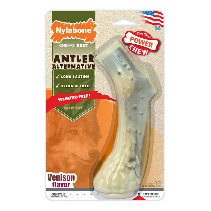 Nylabone Antler Alternative Power Chew Dog Toy 1ea/Large - Up To 50 lb