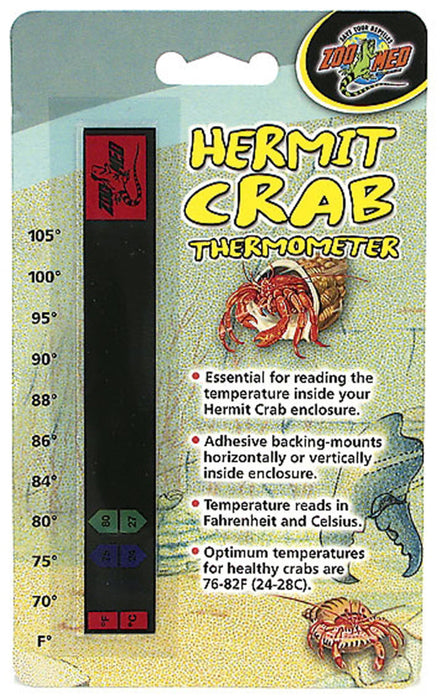 Zoo Med Hermit Crab Thermometer Black, 1ea