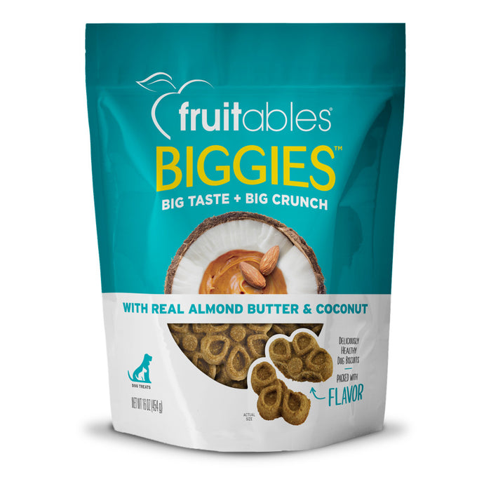 Fruitables Biggies Dog Treats Almond Butter & Coconut, 1ea/16 oz