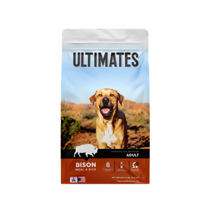 Ultimates Dry Dog Food Bison & Rice, 1ea/5 lb