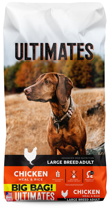 Ultimates Large Breed Dry Dog Food Chicken Meal & Rice, 1ea/40 lb