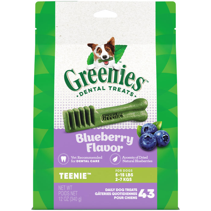 Greenies Dog Dental Treats Blueberry, 1ea/12 oz, 43 ct, Teenie