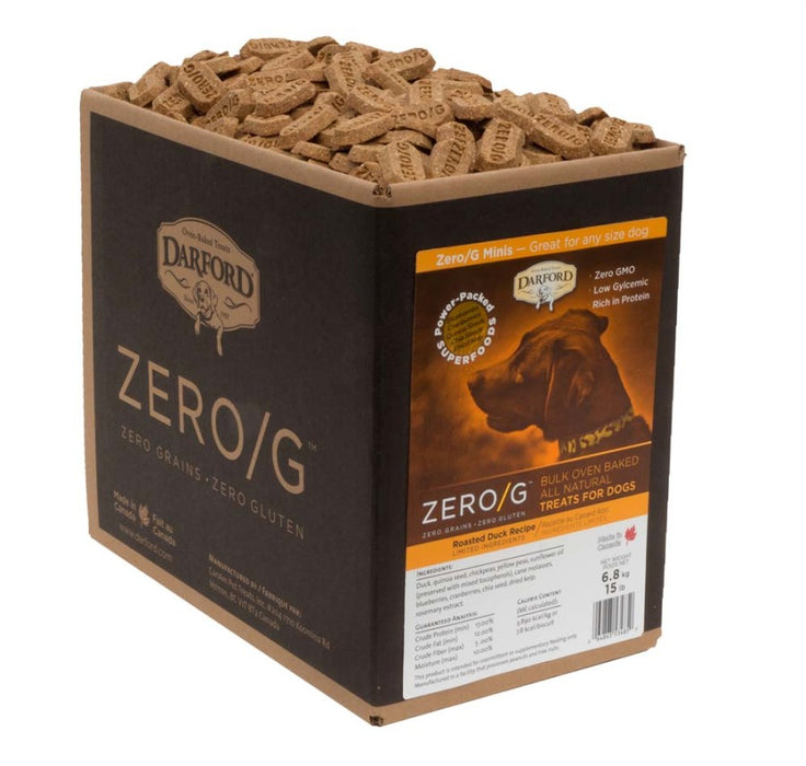 Darford Zero/G Oven Baked All Natural Dog Treats Mini, Roasted Duck Recipe, 1ea/15 lb