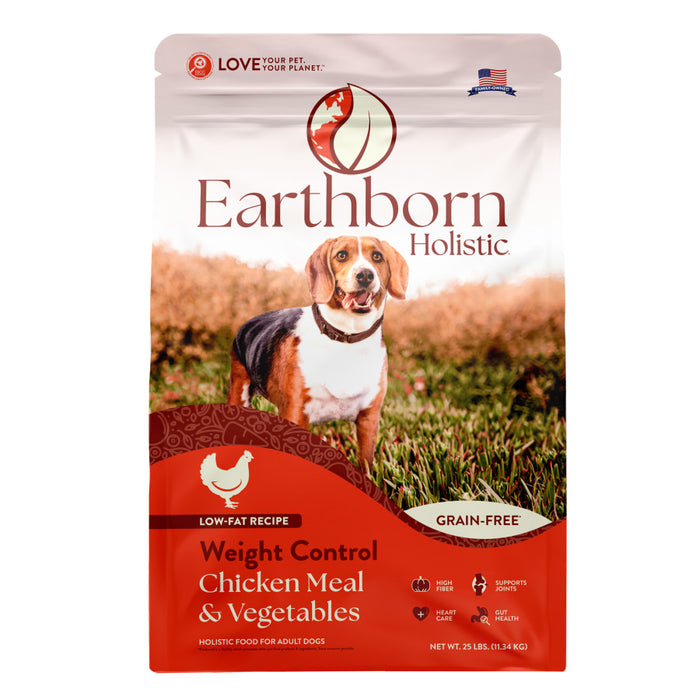 Earthborn Holistic Weight Control Grain-Free Dry Dog Food Chicken Meal & Vegetables, 1ea/25 lb