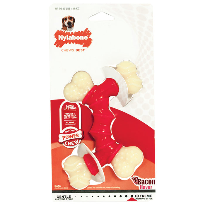 Nylabone Power Chew Double Bone Long Lasting Chew Toy for Dogs 1ea/Medium - Up To 35 lb