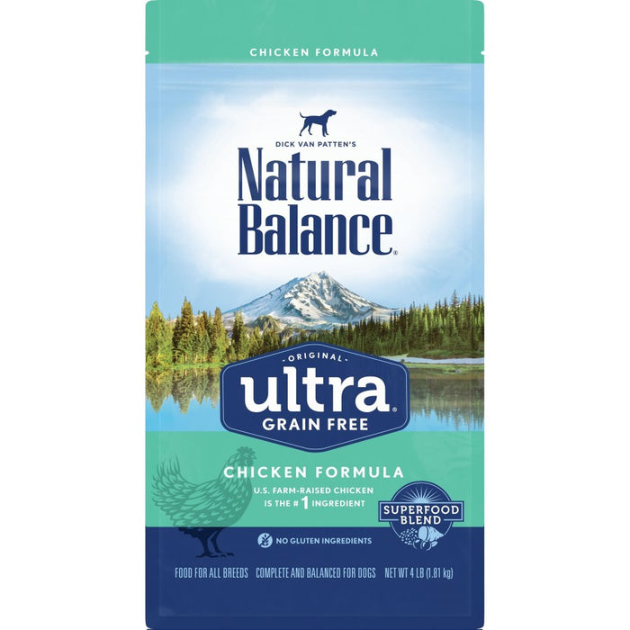 Natural Balance Pet Foods Ultra Grain Free Dry Dog Food Chicken, 1ea/4 lb