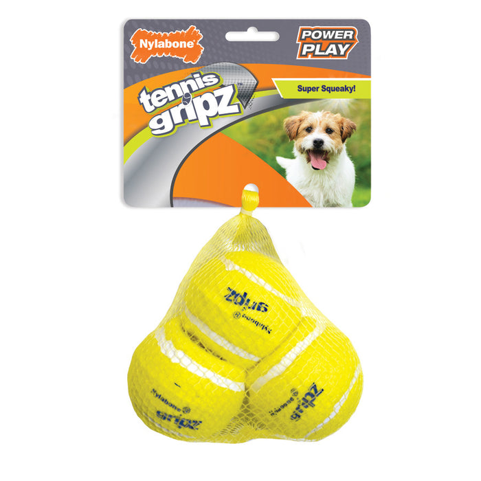 Nylabone Power Play Dog Tennis Ball Gripz 1ea/SMall, 3 ct