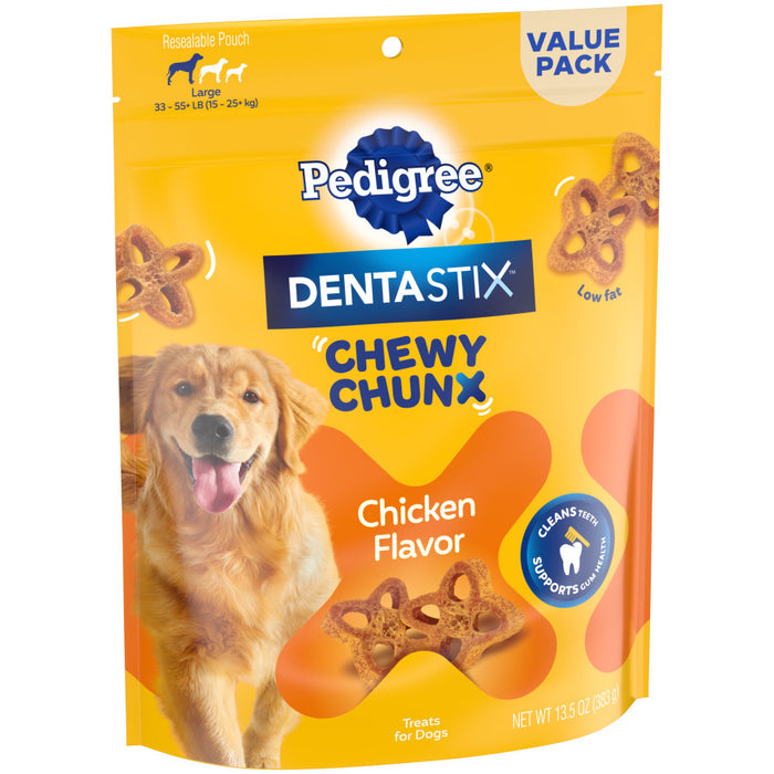 Pedigree Dentastix Chewy Chunx Dog Treat Chicken, 1ea/13.5 oz, LG