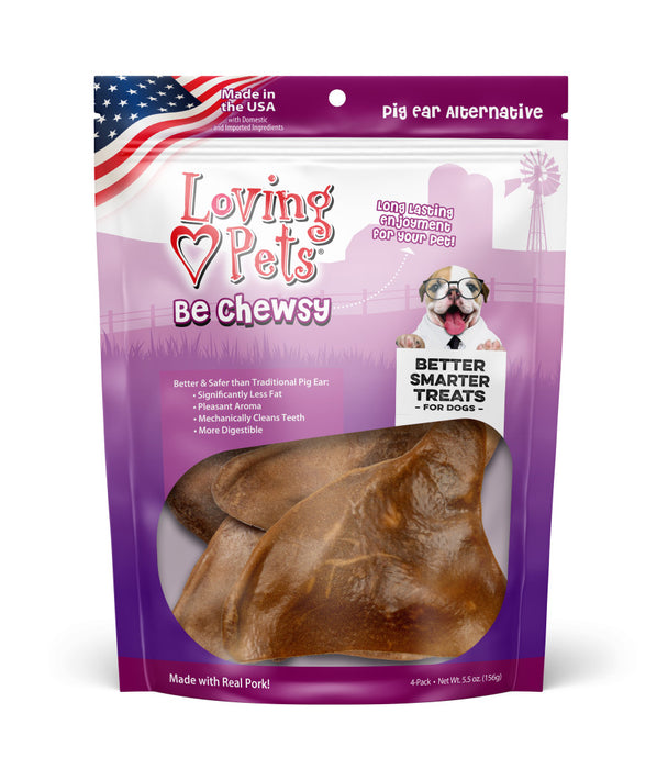 Loving Pets Be Chewsy Pig Ear Alternatives Dog Treat 1ea/4 pk