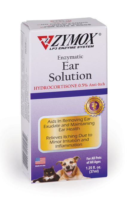 Zymox Ear Solution with .5% hydrocortisone 1.25oz bottle 1ea/1.25 fl oz