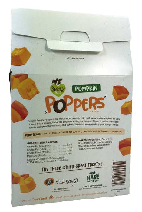 Snicky Snak Poppers Dog Treat Pumpkin, 1ea/10 oz