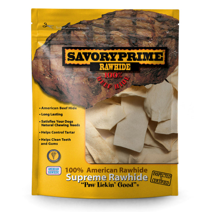 Savory Prime Supreme Rawhide Chips Natural, 1ea/16 oz