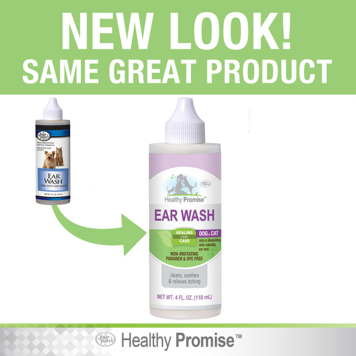 Four Paws Healthy Promise Pet Ear Wash for Dogs and Cats Ear Wash, 1ea/4 oz