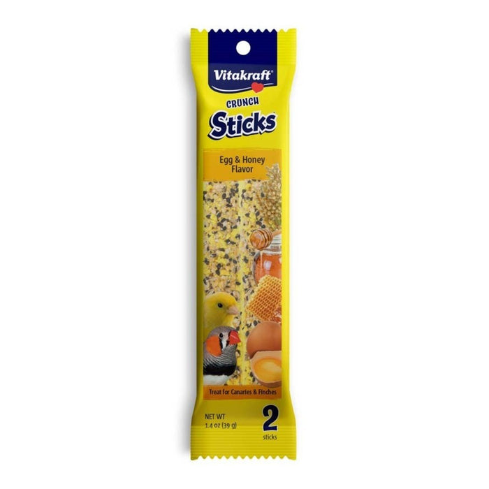 Vitakraft Crunch Sticks Egg & Honey Flavor Canaries and Finches Treat 1ea/1.4 oz, 2 ct