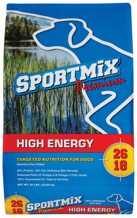 SPORTMIX Premium High Energy Adult Mini Chunk Dry Dog Food Chicken, 1ea/50 lb