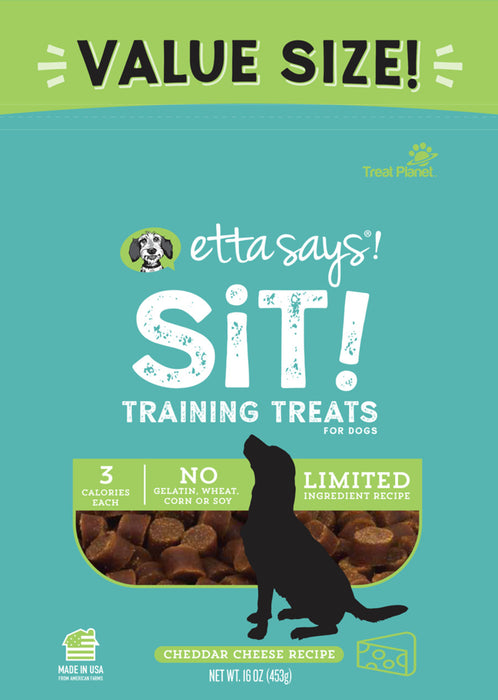 Etta Says! Sit! Training Treats Cheddar Cheese, 1ea/16 oz