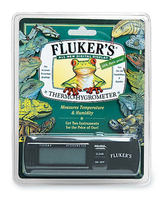 Fluker's Digital Thermo-Hygrometer Black, 1ea