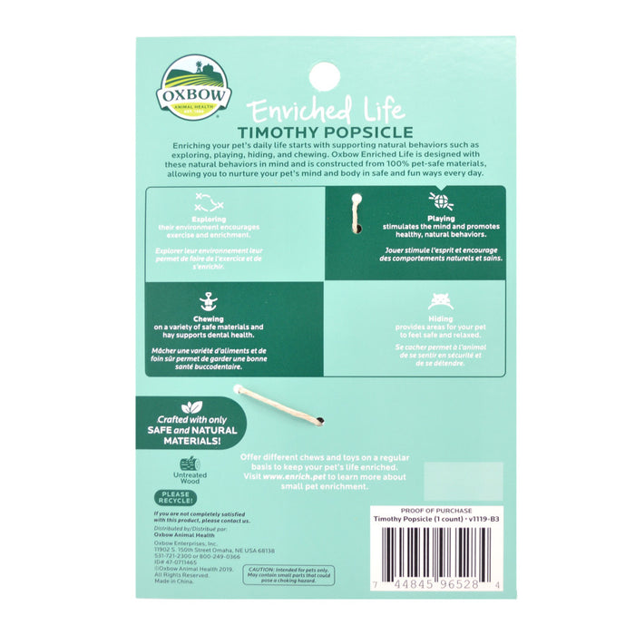 Oxbow Animal Health Enriched Life Timothy Popsicle Small Animal Chew 1ea/One Size