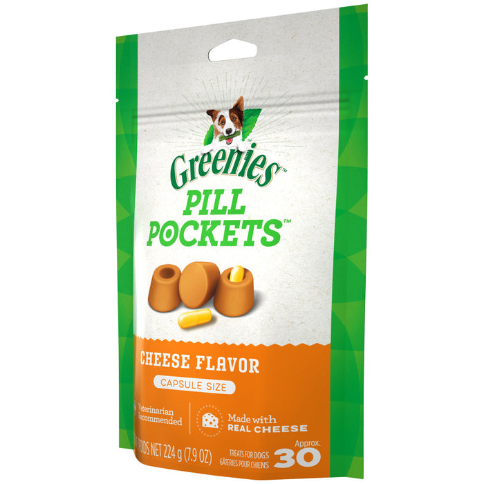 Greenies Pill Pockets for Capsules Cheese, 1ea/30 ct, 7.9 oz