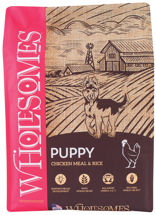 Wholesomes Puppy Dry Dog Food Chicken Meal & Rice, 1ea/16.5 lb