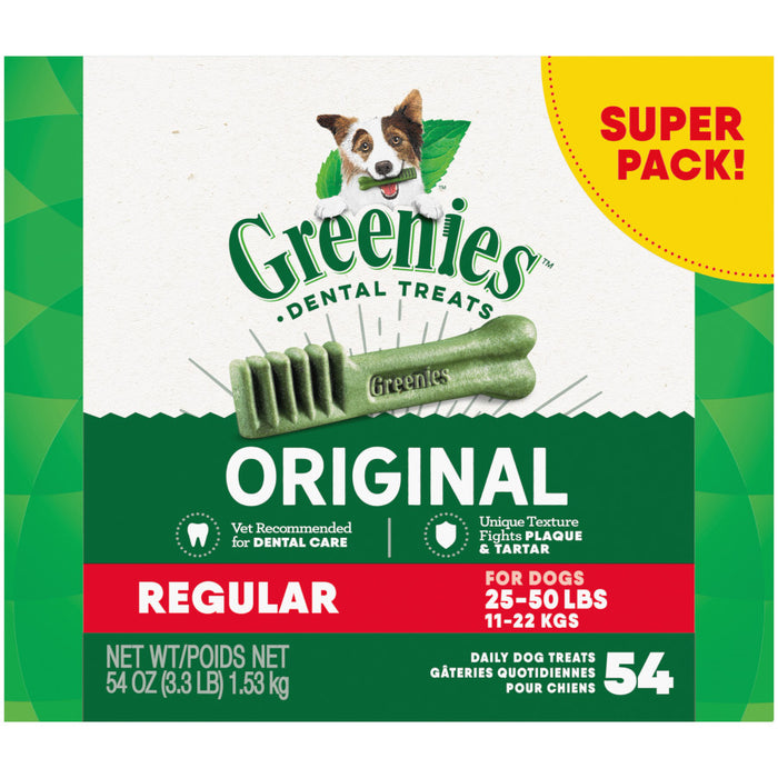 Greenies Dog Dental Treats Original, 1ea/54 oz, 54 ct, Regular