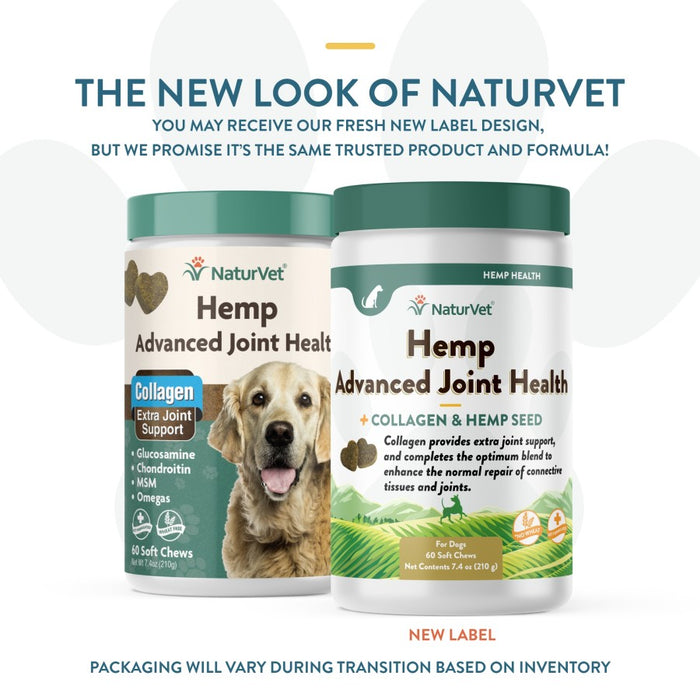 NaturVet Hemp Advanced Joint Health Soft Chews 1ea/60 ct