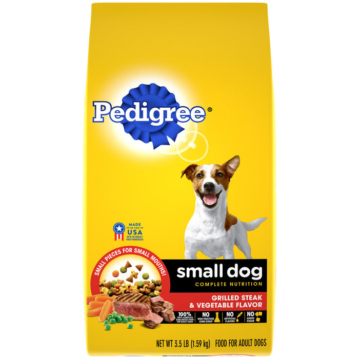 Pedigree Complete Nutrition Small Breed Adult Dry Dog Food Grilled Steak & Vegetable, 1ea/3.5 lb