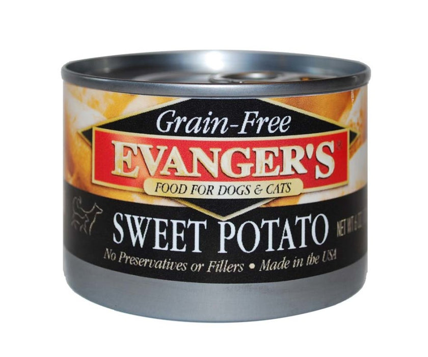 Evanger's Grain-Free Wet Dog & Cat Food Sweet Potato, 24ea/6 oz, 24 pk