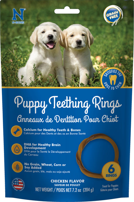 N-Bone Grain-Free Puppy Teething Rings Chicken, 1ea/7.2 oz, 6 pk