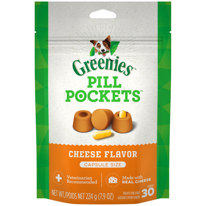 Greenies Pill Pockets for Capsules Cheese, 1ea/30 ct, 7.9 oz