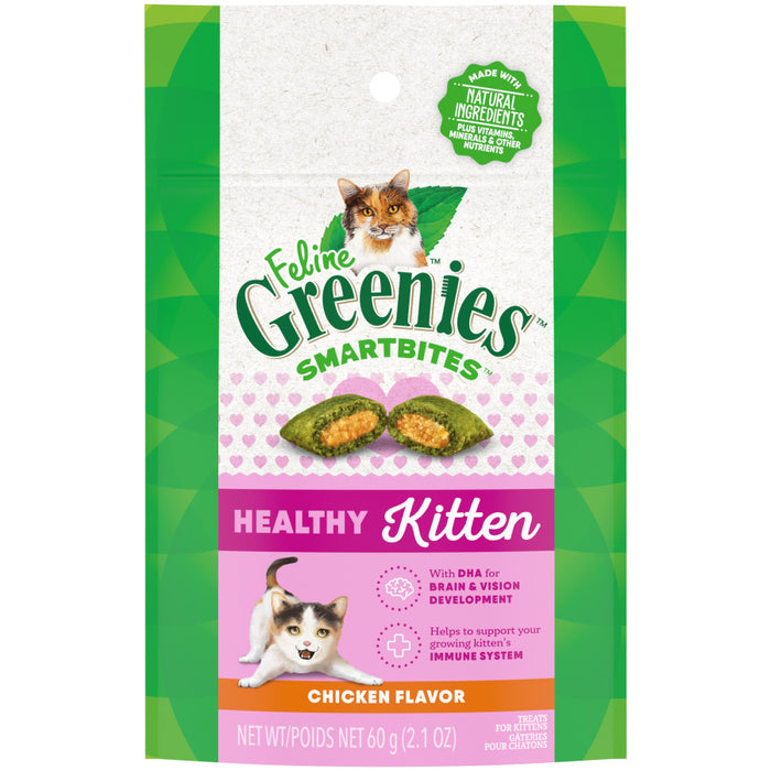 Greenies Feline Smart Bites Healthy Kitten Cat Treats Chicken, 1ea/2.1 oz